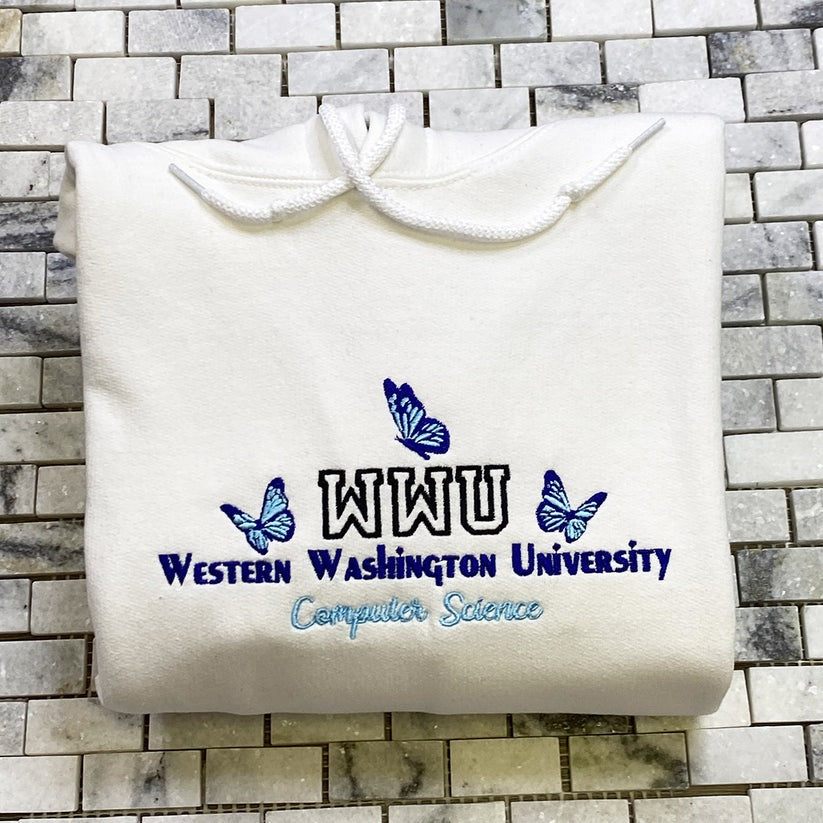 Custom Embroidered University Sweatshirt & Hoodie – Personalized Gift for College Students