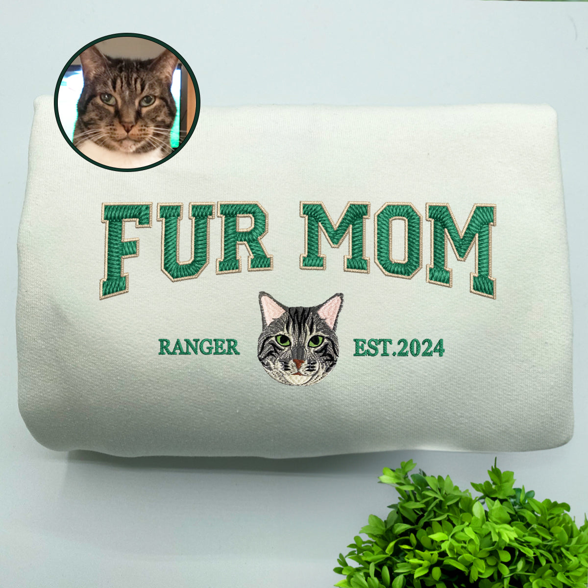 Custom Embroidered Varsity Fur Mom Hoodie