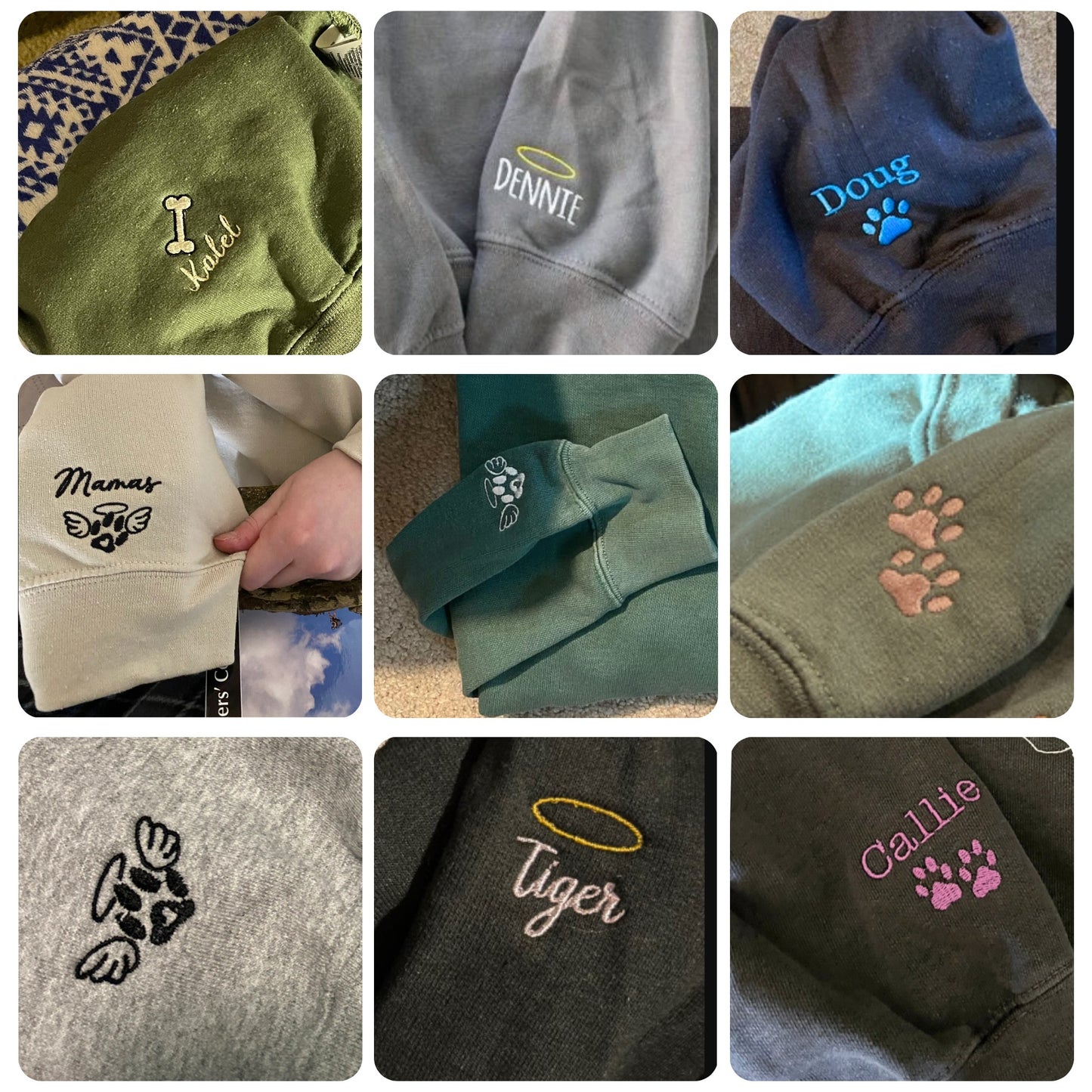 Custom Embroidered Mama With Kids Names Sleeve Personalized Sweatshirt